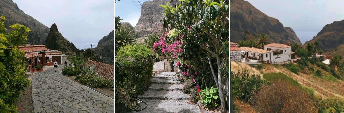 photos illustrant hameau de masca a tenerife