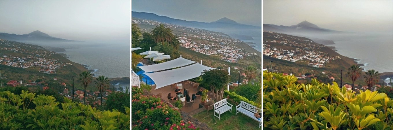 photos illustrant la vue depuis la terraza el sauzal a tenerife